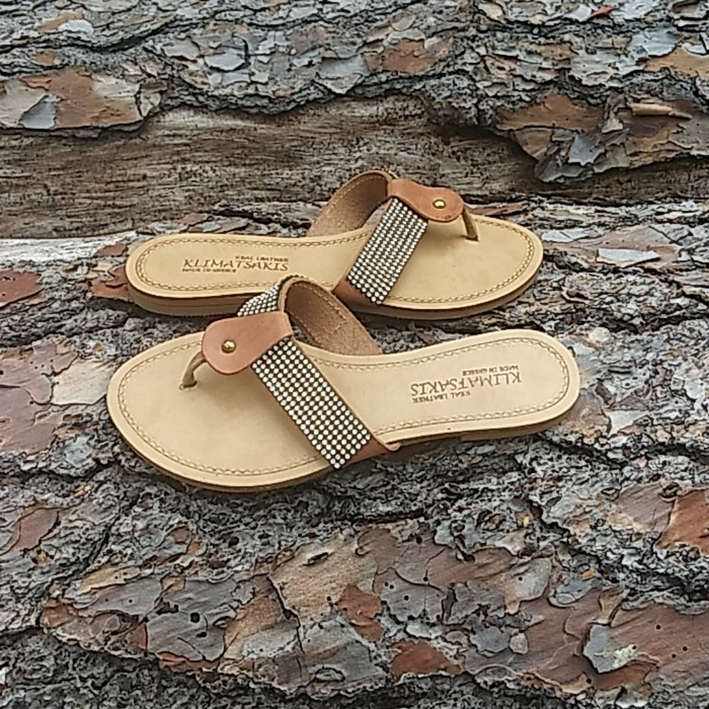 Handmade in Greece flip flops new